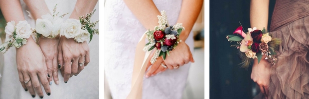 Corsage da polso, il bracciale floreale come alternativa al bouquet