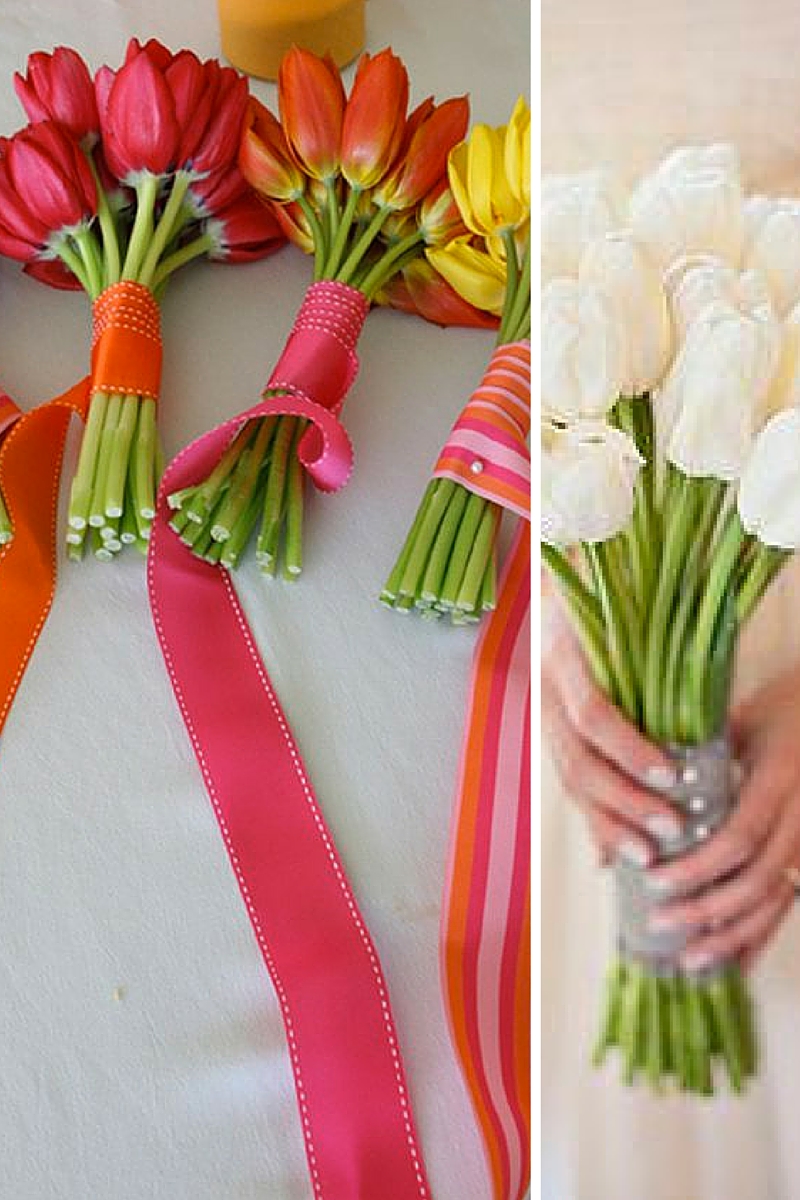 witgift 20 Tulipani Artificiali Sala da Pranzo Bianco, Giallo, Rosso Tramonto Cucina Bouquet di Tulipani per casa Soggiorno Decorazione per Matrimoni 